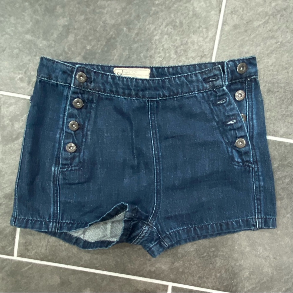 Free People Jean Botton design Shorts